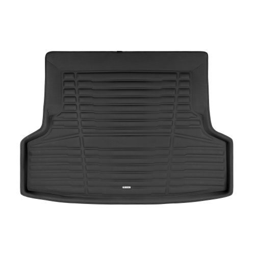 A set of black TuxMat trunk mats for Subaru WRX models.