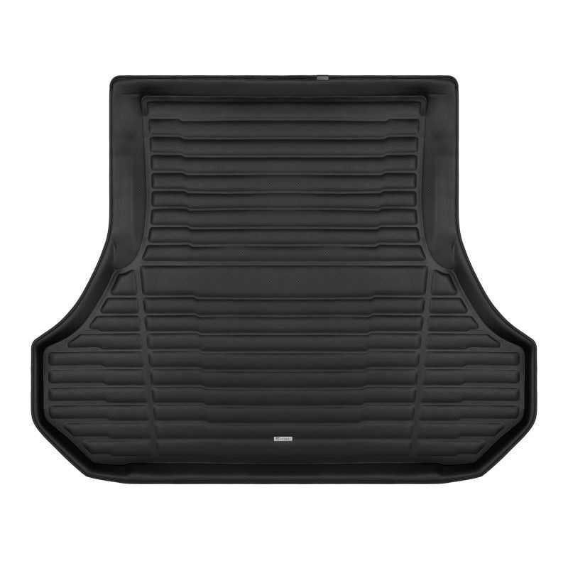 A set of black TuxMat trunk mats for Chrysler 300 models.