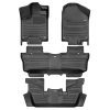 A set of black TuxMat car floor mats for Honda Pilot models.