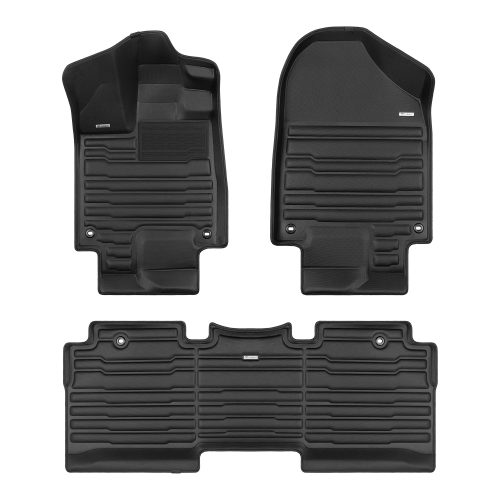 A set of black TuxMat car floor mats for Honda Odyssey models.