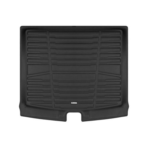 A set of black TuxMat trunk mats for Jeep Compass models.