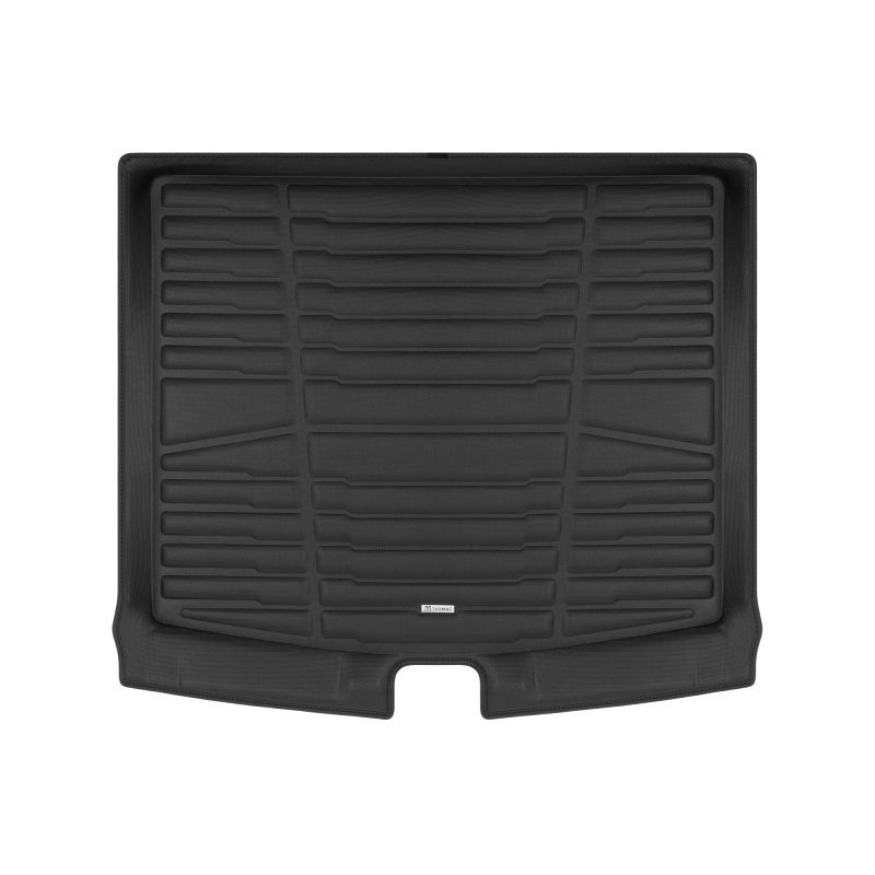 A set of black TuxMat trunk mats for Jeep Compass models.