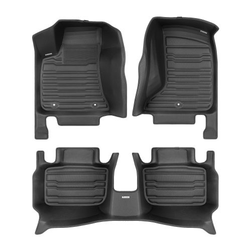 A set of black TuxMat car floor mats for Dodge Charger models.