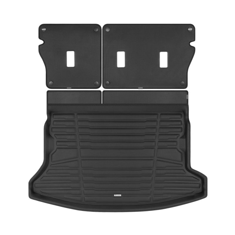 A set of black TuxMat trunk mats for Subaru Crosstrek/XV models.