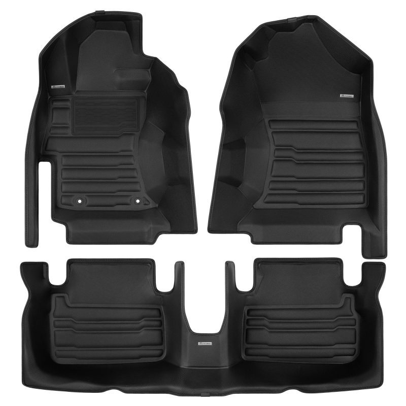 A set of black TuxMat car floor mats for Subaru Crosstrek/XV models.