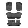 A set of black TuxMat car floor mats for Honda Pilot models.