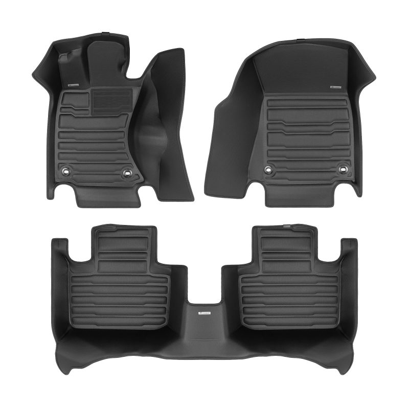 A set of black TuxMat car floor mats for Lexus IS models.