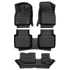 A set of black TuxMat car floor mats for Volkswagen Tiguan models.