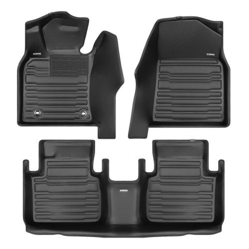 A set of black TuxMat car floor mats for Toyota Camry models.