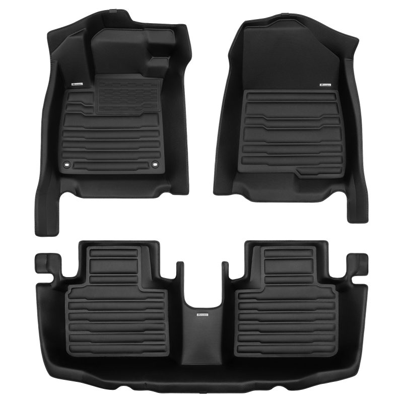 A set of black TuxMat car floor mats for Honda Accord models.