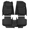 A set of black TuxMat car floor mats for Mitsubishi Eclipse Cross models.