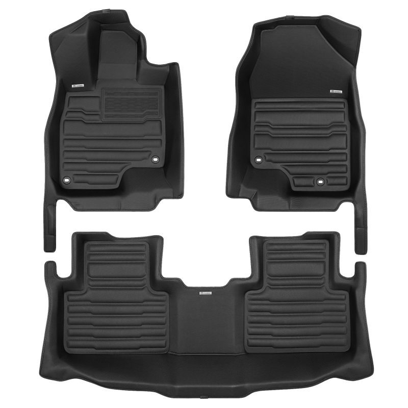 A set of black TuxMat car floor mats for Acura RDX models.