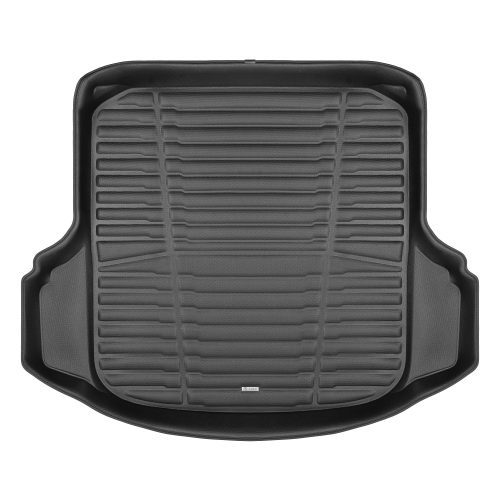 A set of black TuxMat trunk mats for Volkswagen Jetta models.