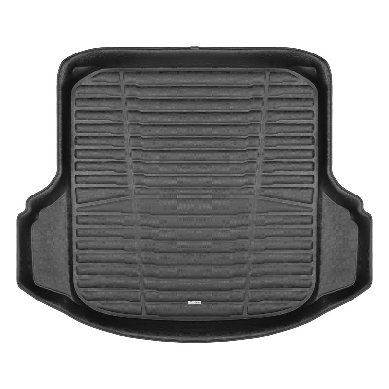 A set of black TuxMat trunk mats for Volkswagen Jetta models.