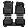 A set of black TuxMat car floor mats for Volkswagen Jetta models.