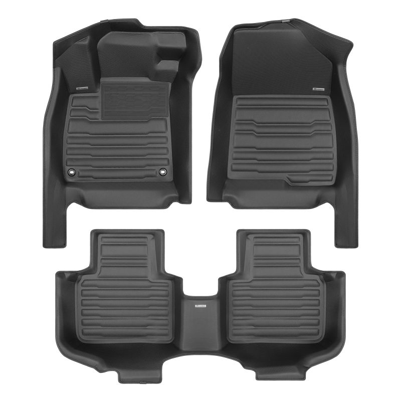 A set of black TuxMat car floor mats for Honda Accord models.