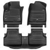 A set of black TuxMat car floor mats for Kia Soul models.