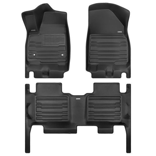 A set of black TuxMat car floor mats for Chevrolet Blazer models.