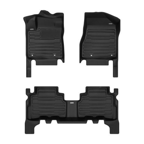 A set of black TuxMat car floor mats for Nissan Murano models.