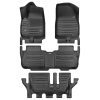 A set of black TuxMat car floor mats for Cadillac XT6 models.