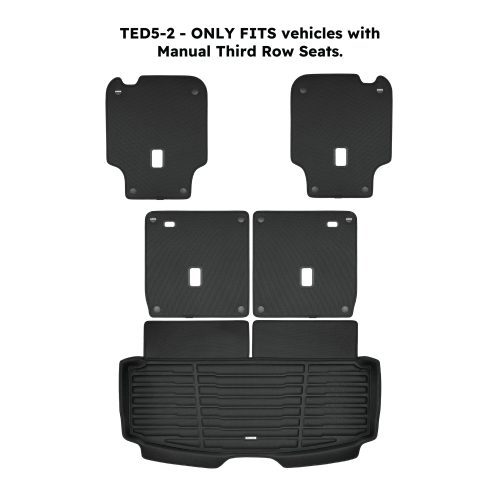 A set of black TuxMat trunk mats for Ford Explorer models.