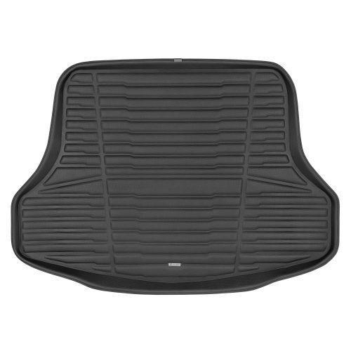 A set of black TuxMat trunk mats for Nissan Sentra models.