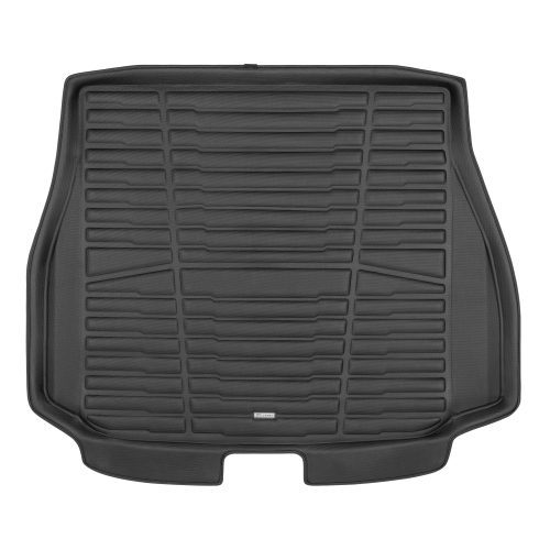 A set of black TuxMat trunk mats for Toyota Venza models.