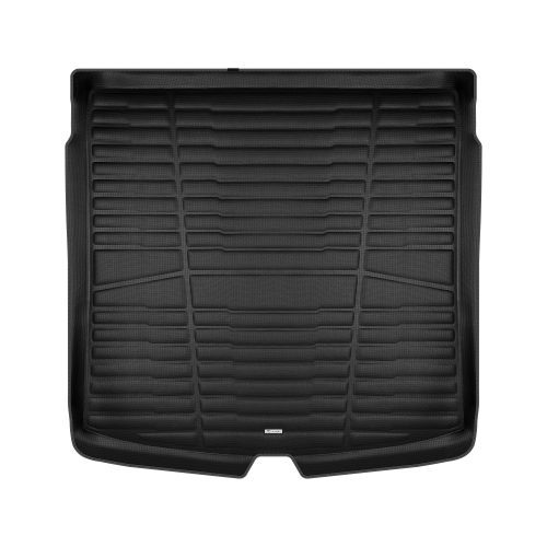 A set of black TuxMat trunk mats for Volkswagen Atlas models.