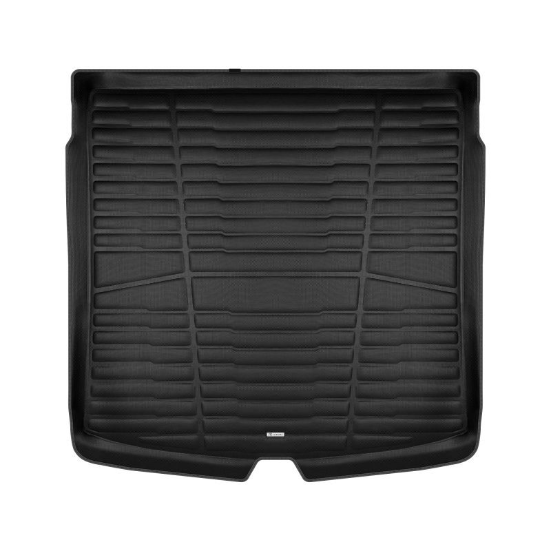 A set of black TuxMat trunk mats for Volkswagen Atlas models.