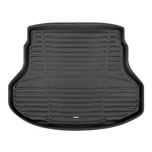 A set of black TuxMat trunk mats for Hyundai Elantra models.