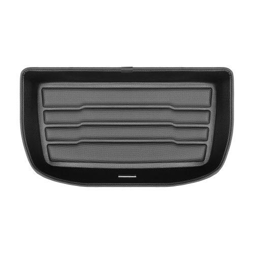 A set of black TuxMat trunk mats for Audi R8 models.