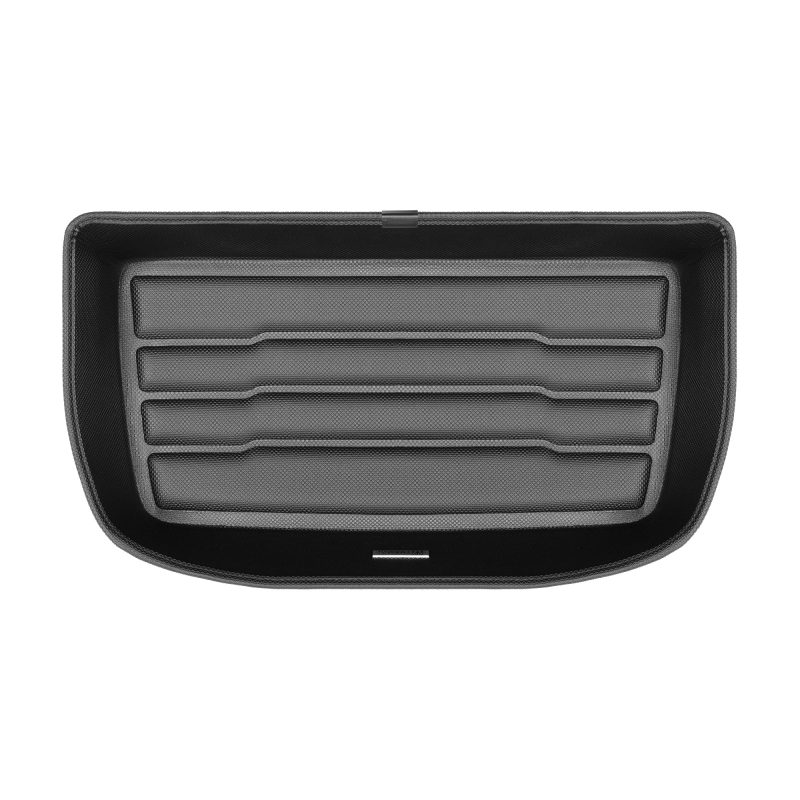 A set of black TuxMat trunk mats for Audi R8 models.