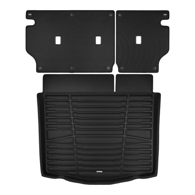 A set of black TuxMat trunk mats for Ford Mustang Mach-E models.