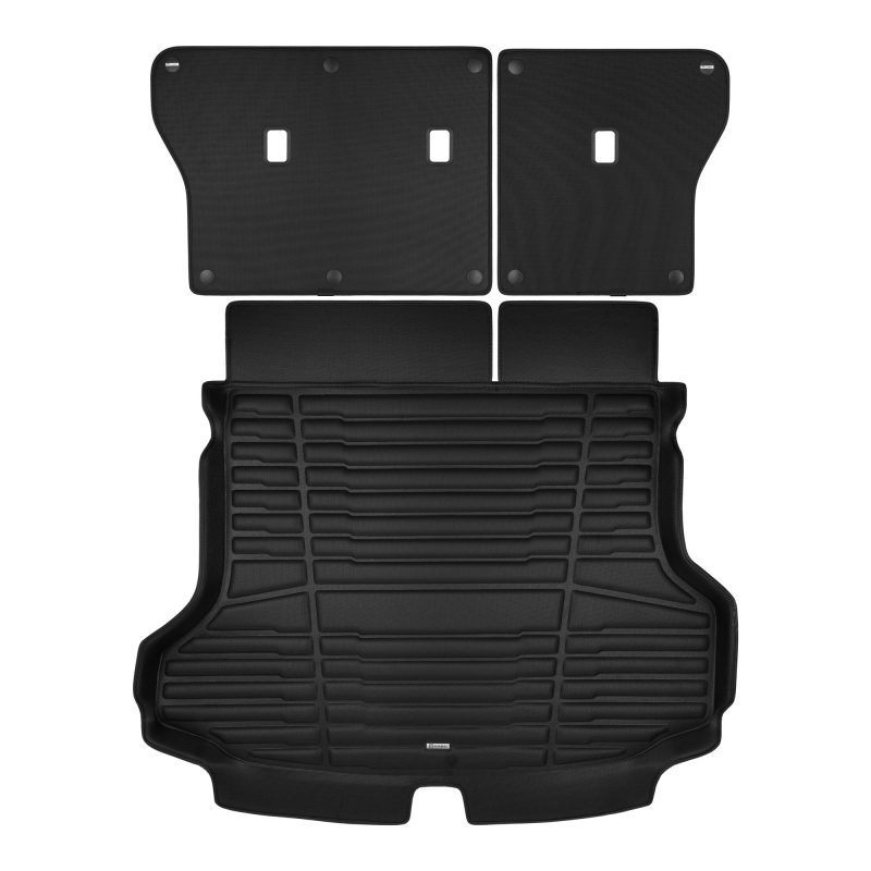 A set of black TuxMat trunk mats for Genesis GV70 models.