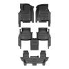 A set of black TuxMat car floor mats for Jeep Grand Cherokee L models.