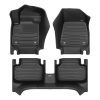 A set of black TuxMat car floor mats for Volvo C40 models.