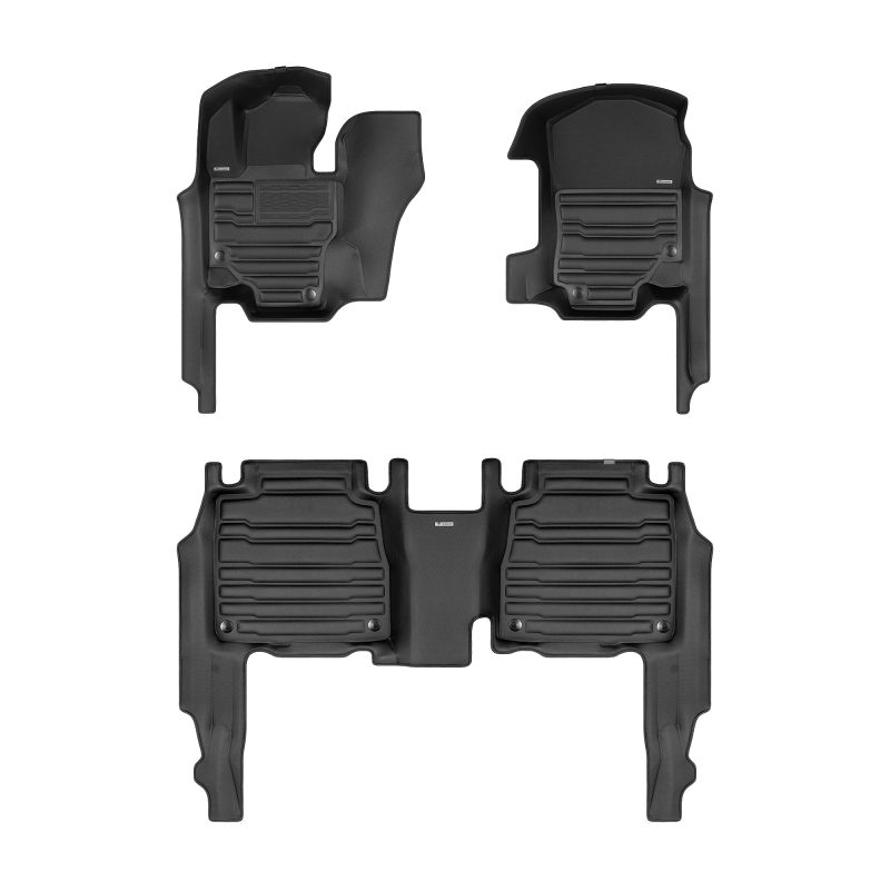 A set of black TuxMat car floor mats for Mercedes-Benz GLS models.