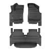 A set of black TuxMat car floor mats for Chevrolet Bolt EUV models.