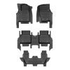 A set of black TuxMat car floor mats for Jeep Grand Cherokee L models.