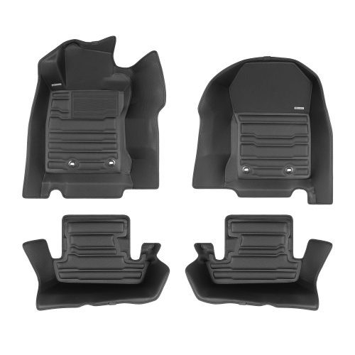 A set of black TuxMat car floor mats for Toyota GR86 models.