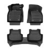 A set of black TuxMat car floor mats for Volkswagen Golf models.