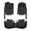 A set of black TuxMat car floor mats for Honda Civic models.