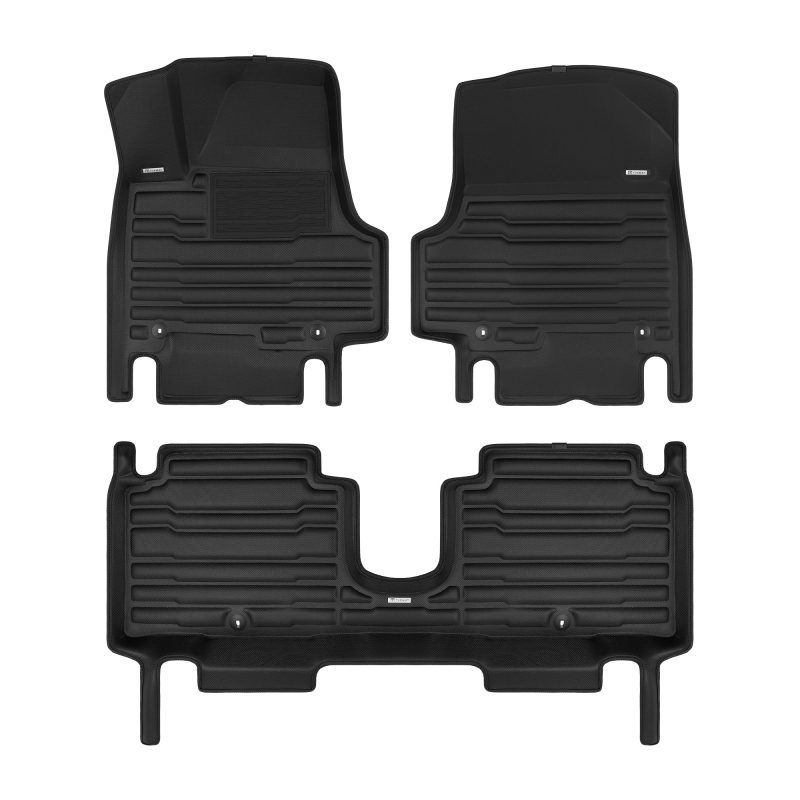 A set of black TuxMat car floor mats for Hyundai Ioniq 5 models.