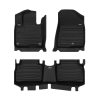 A set of black TuxMat car floor mats for Kia Sportage models.