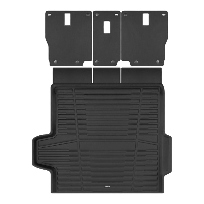 A set of black TuxMat trunk mats for Land Rover Range Rover models.