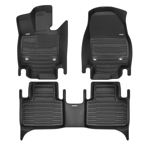 A set of black TuxMat car floor mats for Lexus RX models.