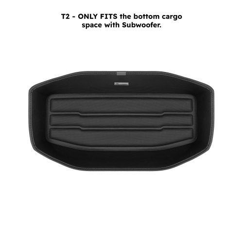 A set of black TuxMat trunk mats for Toyota bZ4X models.