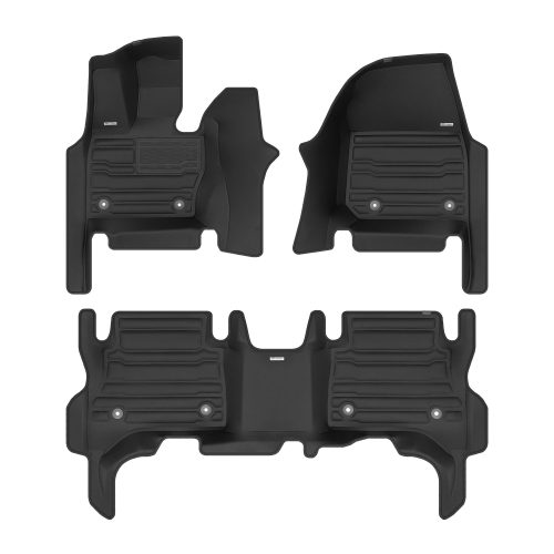 A set of black TuxMat car floor mats for Land Rover Range Rover models.