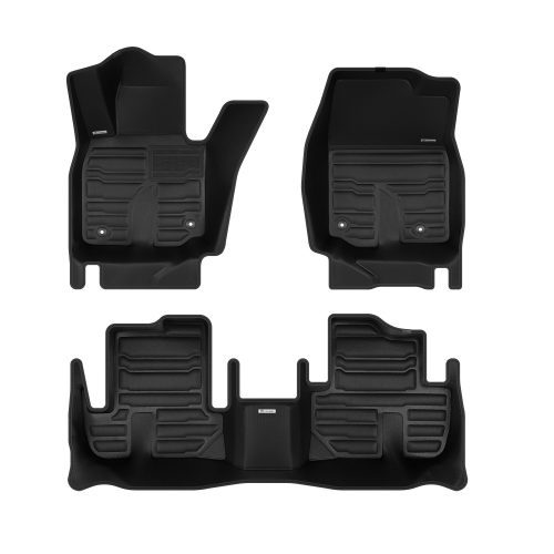 A set of black TuxMat car floor mats for Mazda MX-30 models.