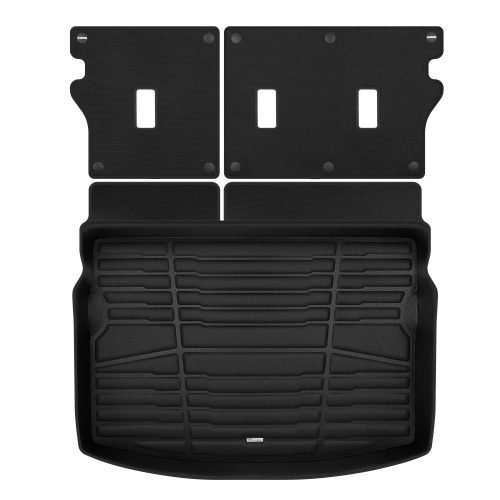 A set of black TuxMat trunk mats for Subaru Crosstrek models.